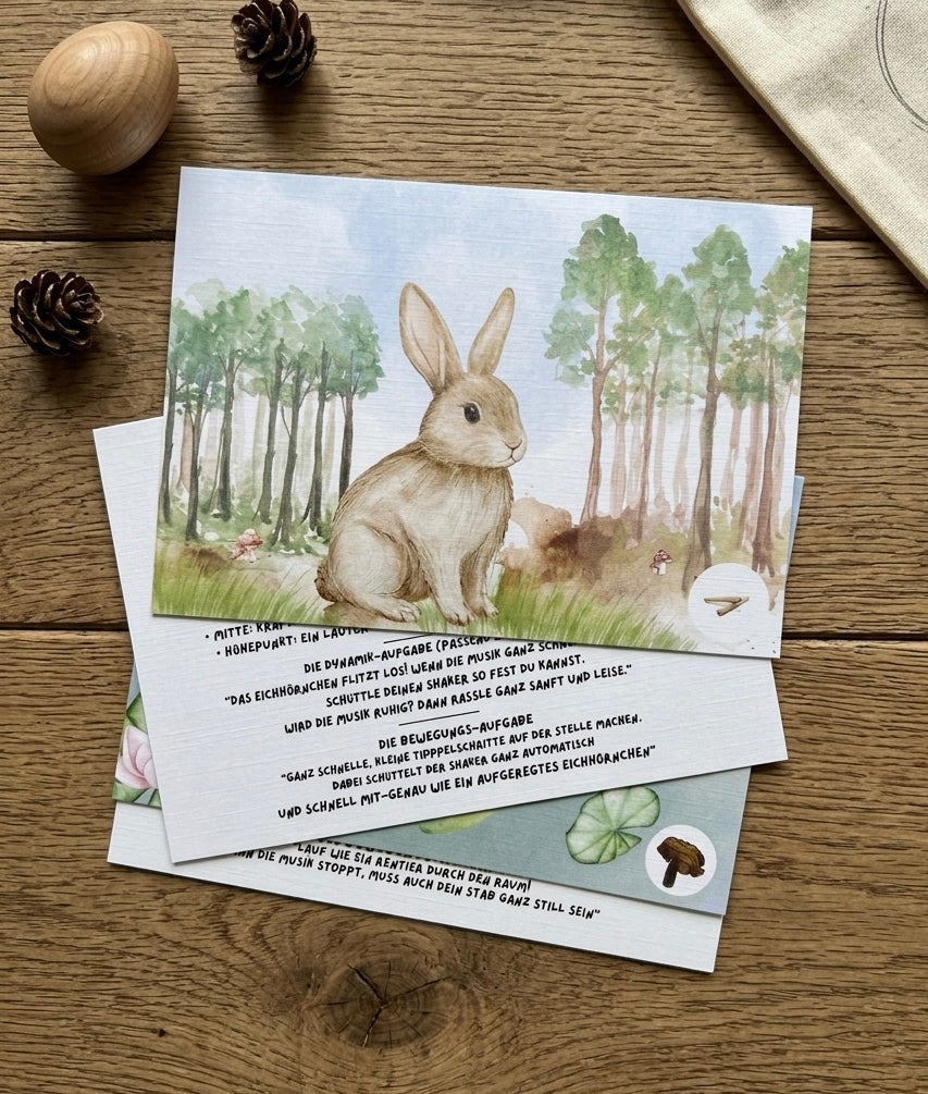 Übungskarten für Kinder von 2-6 Jahren aus der Klangbildbox 