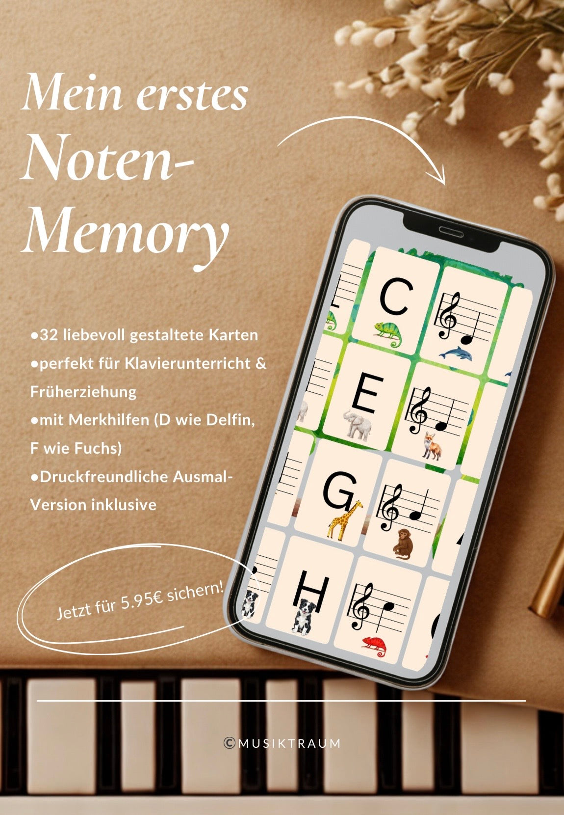 Notenmemory für Kinder (Digitaler Download)